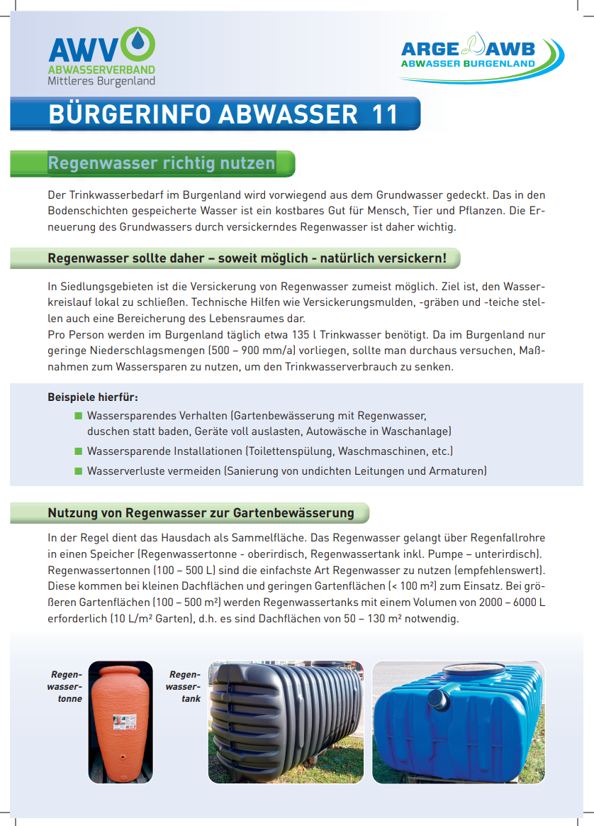 Regenwasser richtig nutzen